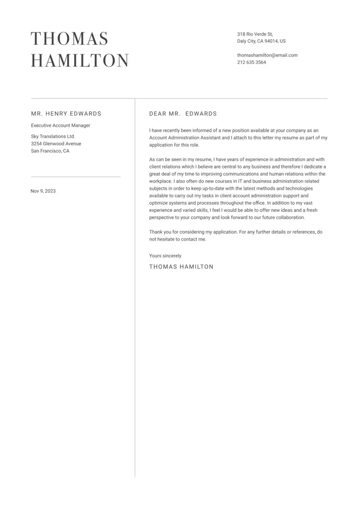 CV template Munich