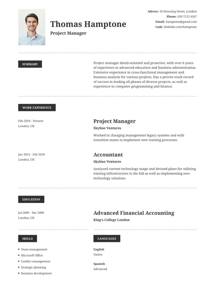 CV template Auckland