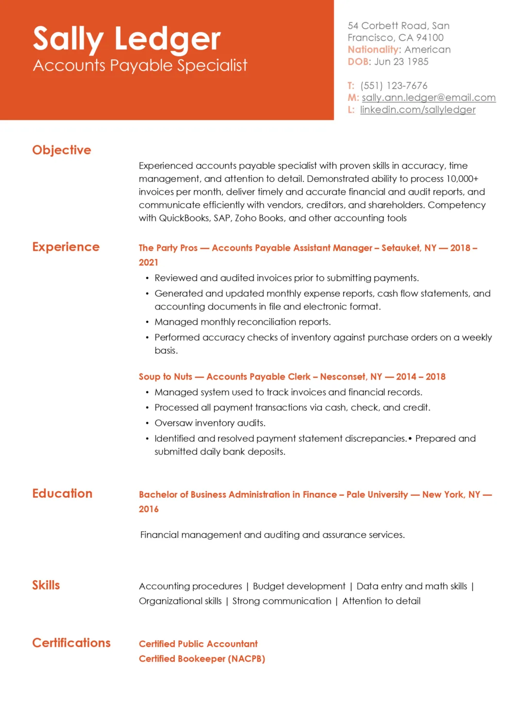 Account Payable Resume Accounts Payable Rep Expert Guide And Cover