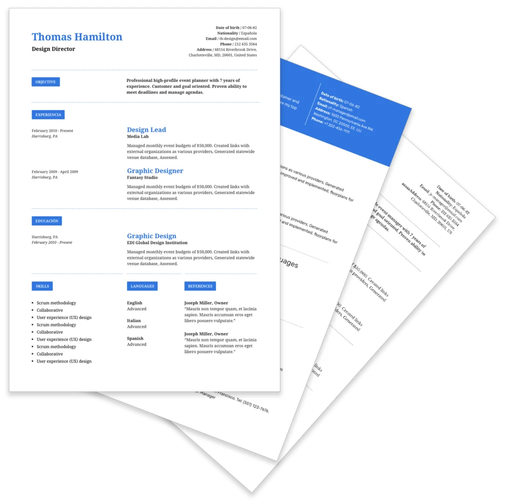 resume templates