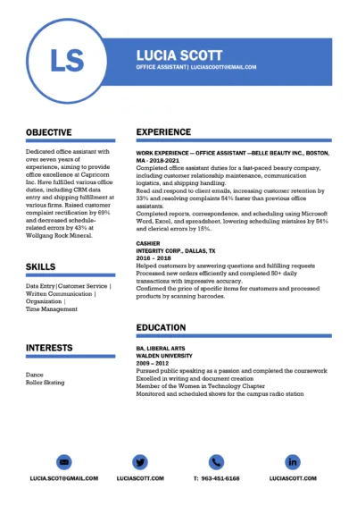 Office Assistant Example Free Download