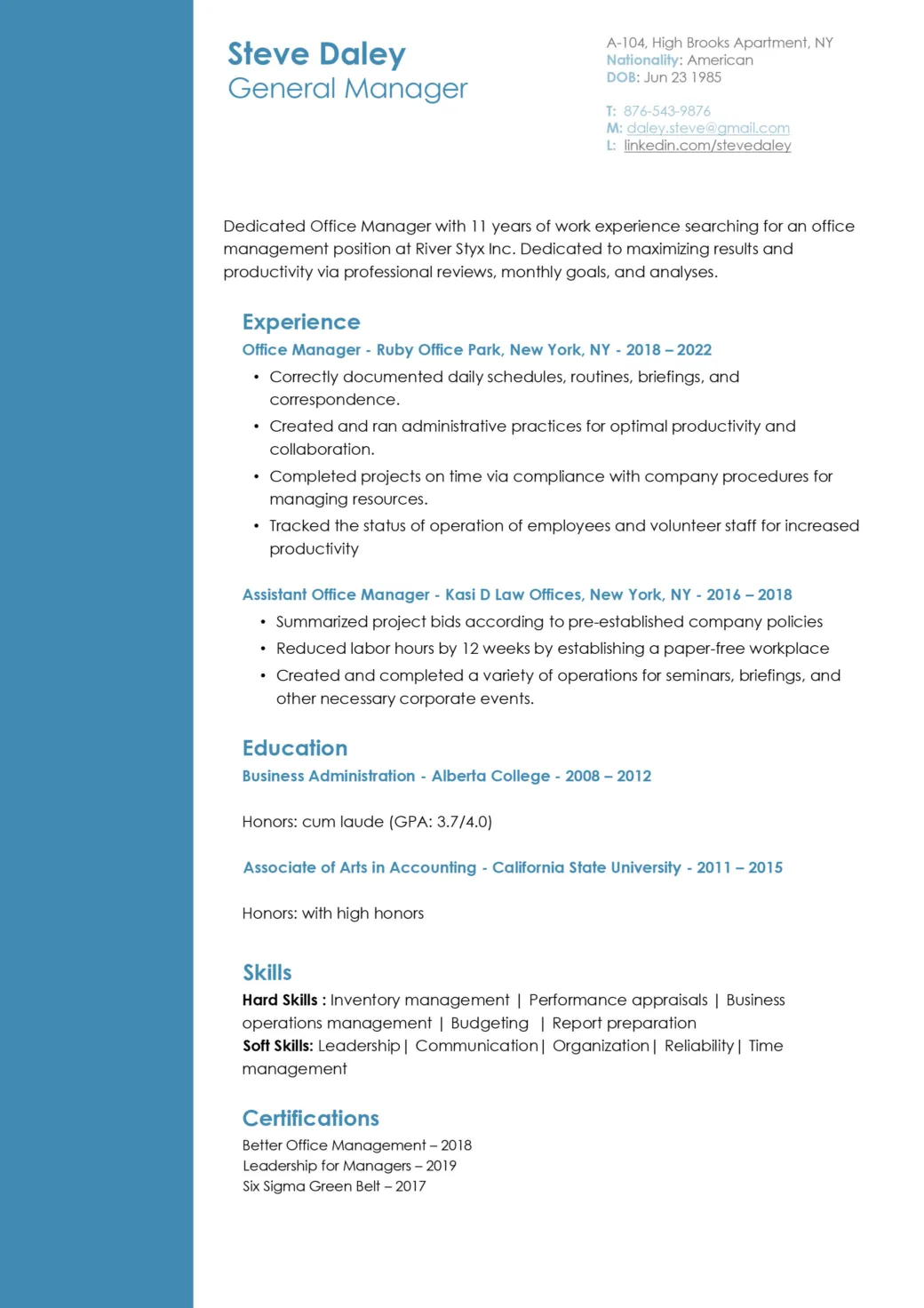 Office Manager Resume: [+ Downloadable Template & Guide]