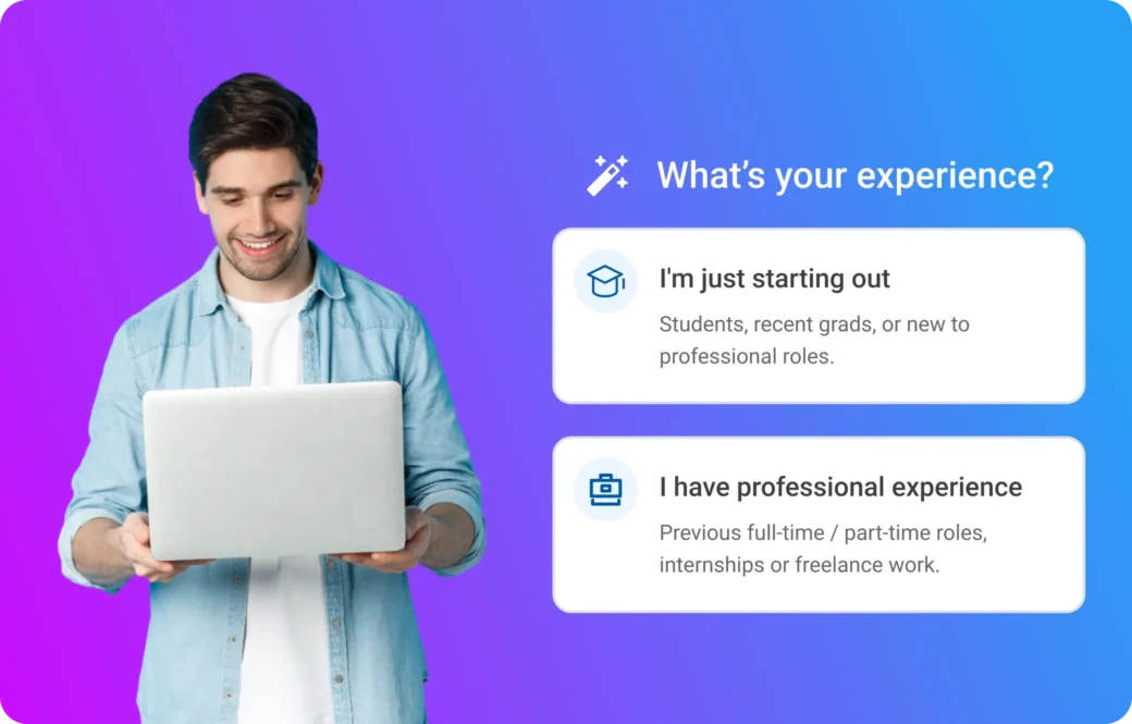answer quick questions for the AI resume builder