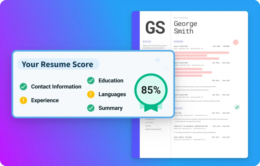 resume scoring for AI generated resume